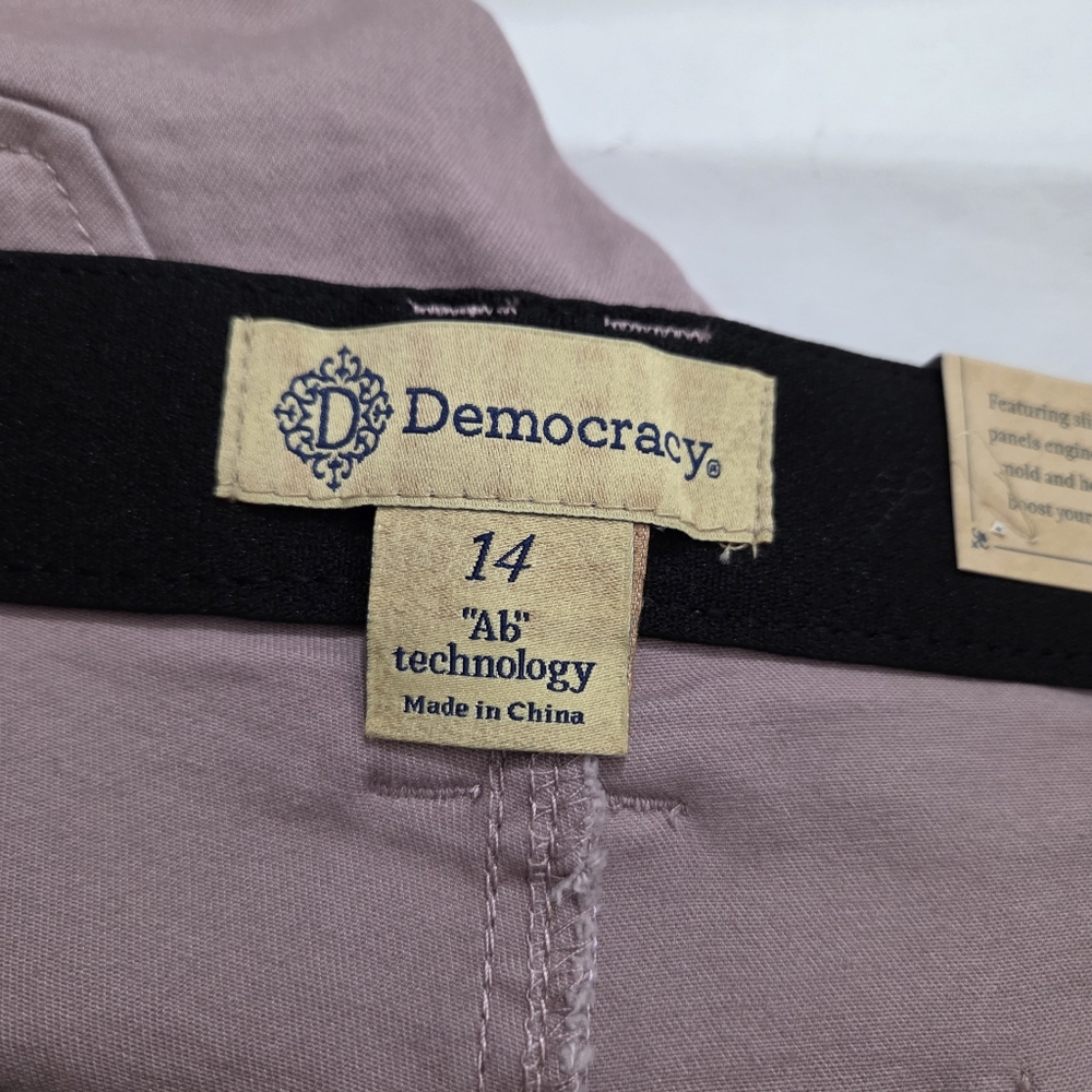 NWT Democracy "Ab" Technology Ankle Skimmer Trouser Mauve Pink Size 14 High Rise - Picture 9 of 11